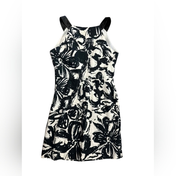 Mario Serrani Dress Sleeveless Floral Black/White Size 8Women’s size 8EUC - Picture 5 of 10